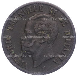Монета 1 чентезимо 1862 года N Италия