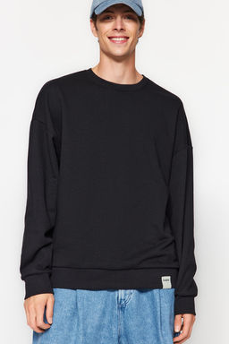 TRENDYOL MAN Siyah-Gri Melanj 2li Paket Oversize/Genis Kesim Ici Polar/S?cak Tutan Sweatshirt TMNAW24SW00001 - Trendyolmilla фото 3