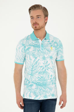 Футболка поло U.S. Polo Assn Regular Fit мятная из хлопка