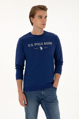Erkek _ndigo Basic Sweatshirt Sepette S_rpriz _ndirim - U.s. polo assn фото 3
