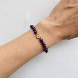 Браслет из Аметиста во вставкой Месяц 18 см - Радуга самоцветов фото 3