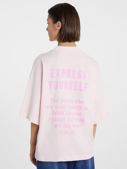 Футболка женская светло-розовая с печатью св.розовый +печать1 112874 - Mark formelle фото 4