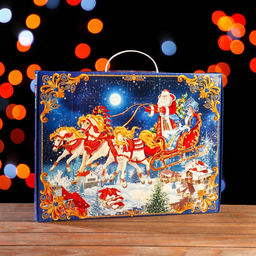 Подарочная новогодняя коробка, Адвент календарь«Снежный праздник», 39×29.5×3 см