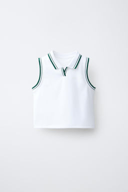 POLO TEXTO VIVOS CONTRASTE / Blanco