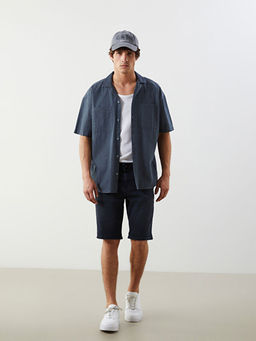 Rahat Kal?p K?sa Kollu Erkek Jean G?mlek