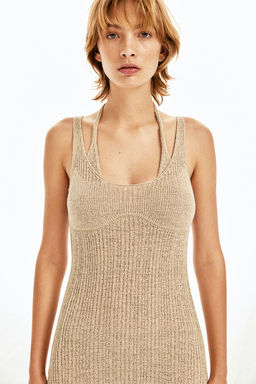 Vestido de doble capa con efecto punto escalera - H&m фото 2