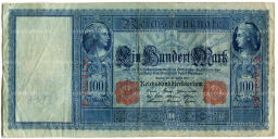 Банкнота 100 марок 1910 года Германия