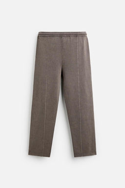 WASHED KNIT JOGGER TROUSERS - Zara фото 7