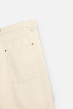 STRIPED TEXTURED BERMUDA SHORTS - Zara фото 10