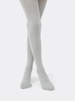 Цена за 3 пары! Детские рельефные колготки светло-оливкового цвета - Mark formelle фото 2