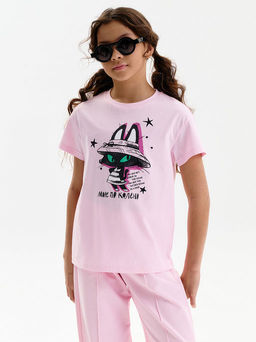 PELICAN, футболка для девочек, Светло-розовый фото 2