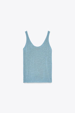 LINEN BLEND KNIT TOP - Zara фото 21