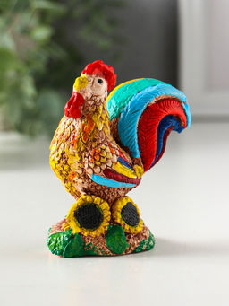 Цена за 2 шт. Фигурка гипс Петушок, радуга, 9.7?8?5 см