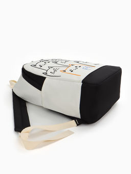 Рюкзак школьный на молнии, с карманами, с рисунком, размер 30?14?43 см, белый/розовый