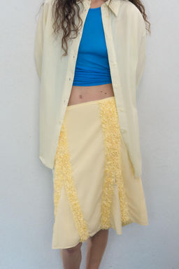 FALDA VOLANTES RELIEVE / Amarillo claro - Zara фото 8
