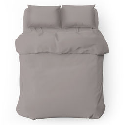 Постельное белье, комплект 1,5 спальный "Серая гавань", 4 предмета: пододеяльник 145х215см на кнопках, простыня 150х220см, 2 наволочки 70х70см с клапаном-запахом, перкаль 115г/м2, хлопок 100%, упаковка "классическая" ПВХ 32х41см, "Домашняя мода" (Рос