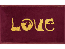 Полотенце махровое 6с104.411ж1 LOVE-кот(кр.дерево1) 67х40см