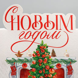 Подарочная коробка новогодняя складная С Новым годом, 25?25?10 см