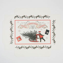 Коробка подарочная новогодняя складная Ретро, 30?20?9 см, Новый год