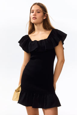 Flounced off-the-shoulder dress - H&m фото 4