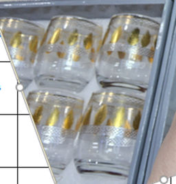 Стакан 6 штук Лист / 3050-6D-34 /уп 8/