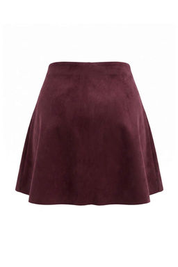 Bordo D_z D__meli A-Kesim/_an Form Mini S_et _rme Etek TWOAW27ET00050 - Trendyolmilla фото 3