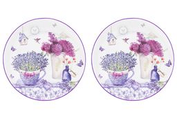 Набор тарелок 2 пр. 26*26*2 см Лаванда NEW BONE CHINA