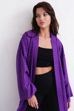 Кимоно длинное фиолетовое - Martichelli фото 6