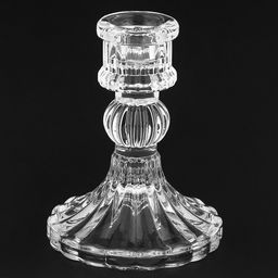 Подсвечник стеклянный Катрин h10,2см, чаша д2,5, h2,4см, основание д7,8см, в коробке (Китай) - Домашняя мода фото 2