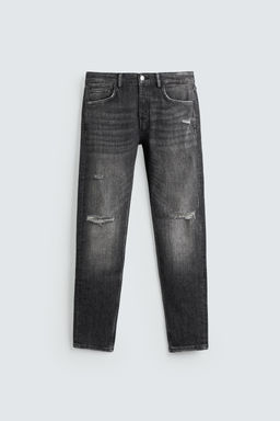 JEANS SKINNY FIT ROTOS / Gris - Zara фото 7