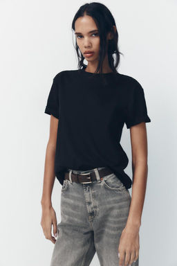 TRF HIGH-WAIST WIDE-LEG FULL-LENGTH JEANS - Zara фото 14