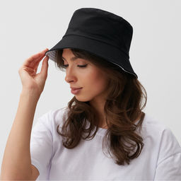 Панама двусторонняя унисекс MINAKU, цвет белый, чёрный, размер 56-58