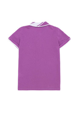 Фиолетовая футболка с воротником поло для мальчиков Basic - U.s. polo assn фото 6