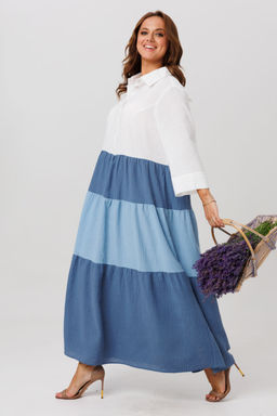 Платье Anastasia 1240.1 белый/голубой  фото 7