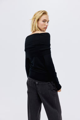 Top off-the-shoulder de lana - H&m фото 4