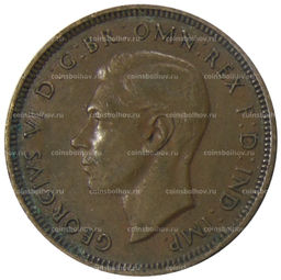 Монета 1/2 пенни 1938 года Австралия