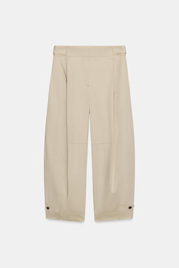 PANTAL?N CULOTTE TIRO ALTO / Crudo medio - Zara фото 7