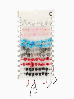 Цена за 12 шт. Браслет под натуральный камень «Крошка» с бусиной №8, d=6 см, МИКС