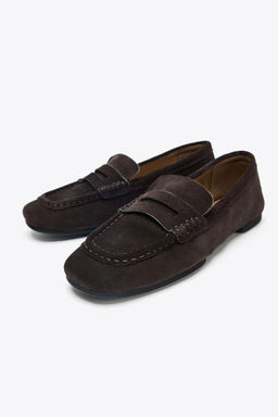 SPLIT SUEDE LOAFERS - Zara фото 6