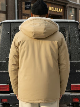 Парка мужская зимняя удлиненная с мехом хаки цвета 8755G - Mtforce фото 19