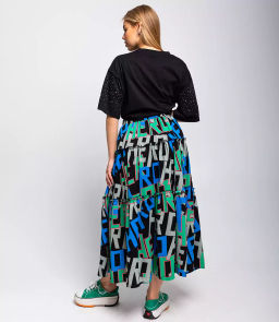 Юбка #КТ228-1, сине-зелёный