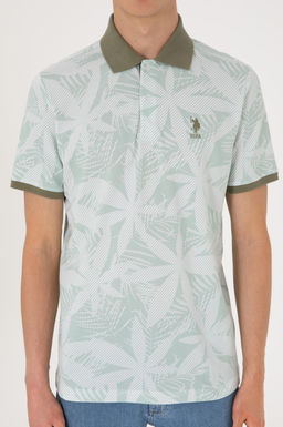 Erkek Regular Fit Polo Yaka Su Ye_ili Ti__rt Sepette S_rpriz _ndirim - U.s. polo assn фото 6