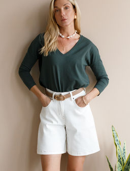 VILATTE / Джинсовые шорты с эластаном  фото 2