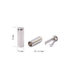 Концевик металл Gamma GB 1646 декоративные в пакете 20 шт №12 шлифованная бронза