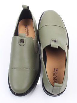 06-M47-18 GREEN Туфли женские (натуральная кожа)