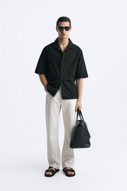 GEOMETRIK JACQUARD GOMLEK