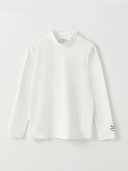 Dik Yaka Bask?l? Uzun Kollu K?z ?ocuk Ti??rt ve Salopet Elbise - Waikiki фото 2