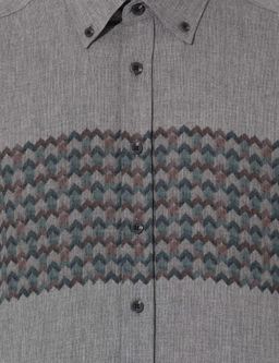 A__k Gri Slim Fit Uzun Kollu G_mlek