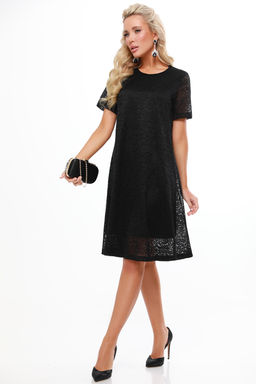 Платье гипюровое нарядное черное - Dstrend фото 2