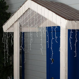 Гирлянда «Бахрома» 3×0.9 м, IP44, УМС, белая нить, 232 LED, свечение белое, 220 В